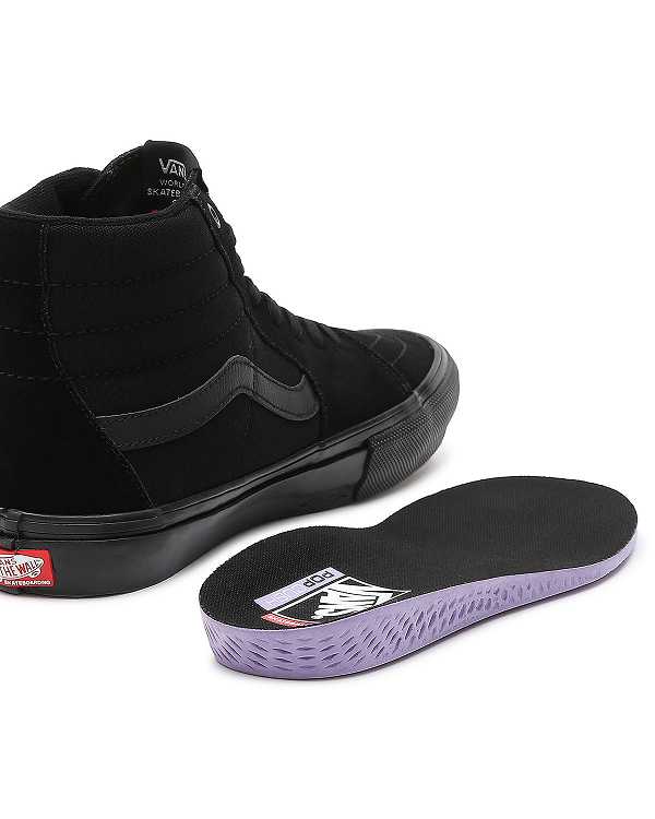 Black Women Vans Sk8-Hi Skate Shoes Canada | VN0475691