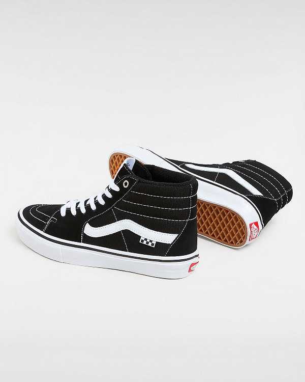 Black Women Vans Sk8-Hi Skate Shoes Canada | VN6540971