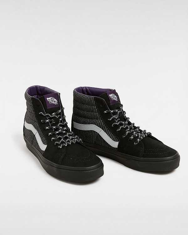 Black Women Vans Sk8-Hi Skate Shoes Canada | VN8964027