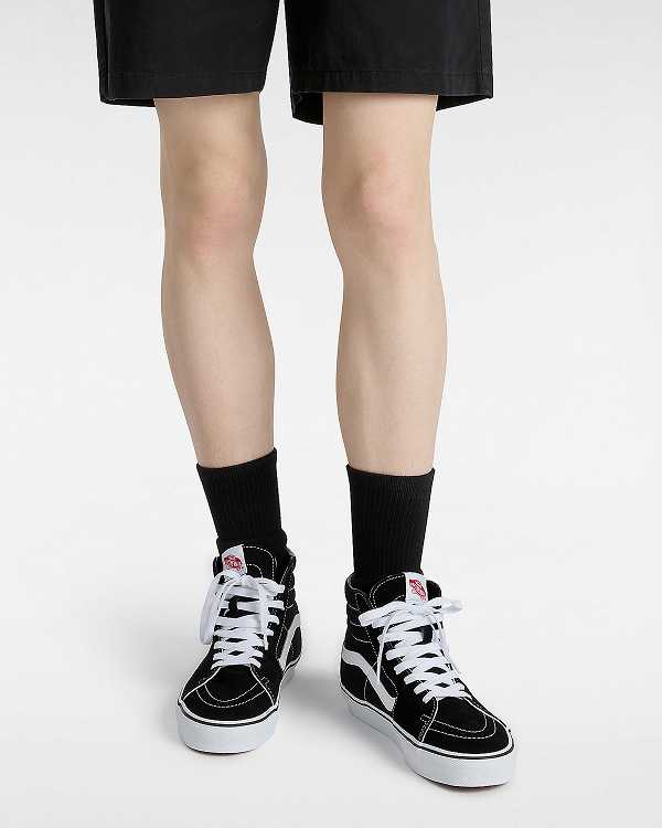 Black Women Vans Sk8-Hi Sneakers Canada | VN7163985