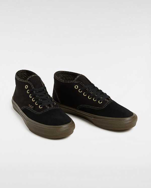 Black Women Vans Skate Authentic Mid Sneakers Canada | VN2156934