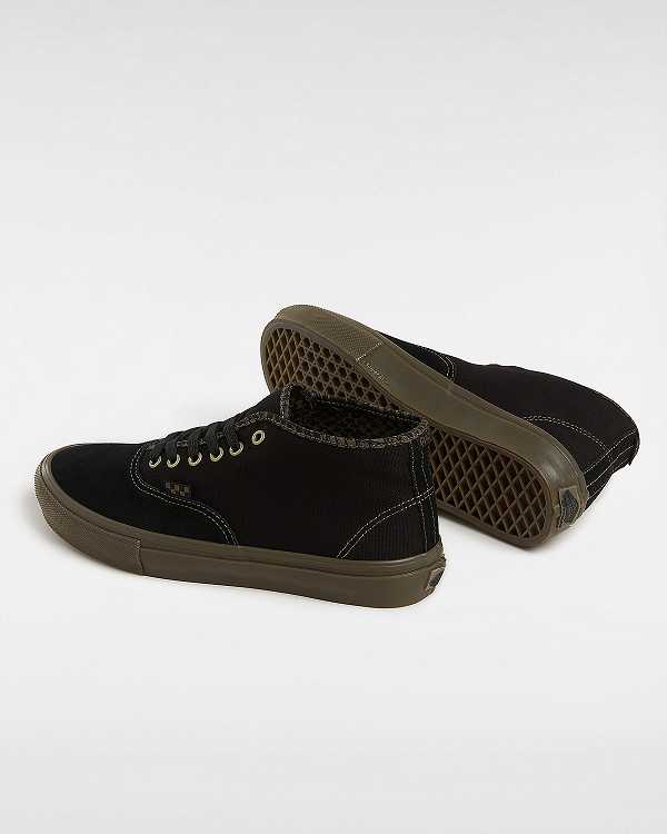 Black Women Vans Skate Authentic Mid Sneakers Canada | VN2156934