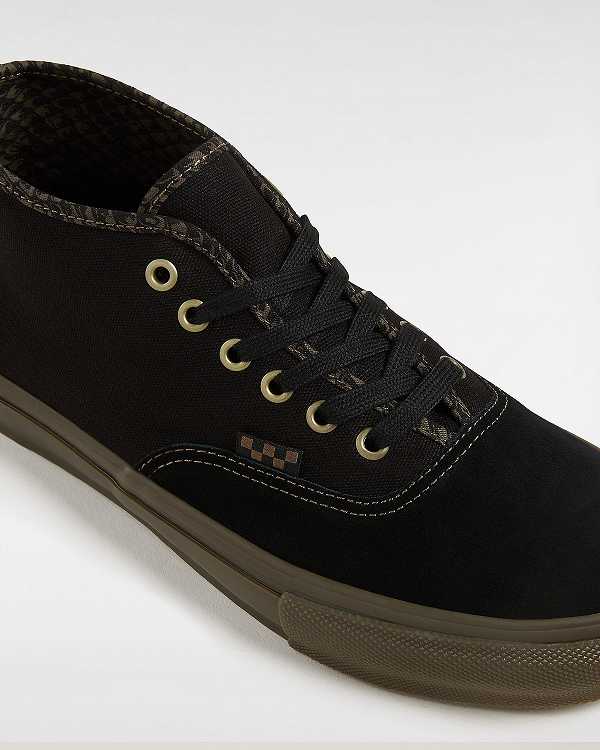 Black Women Vans Skate Authentic Mid Sneakers Canada | VN2156934