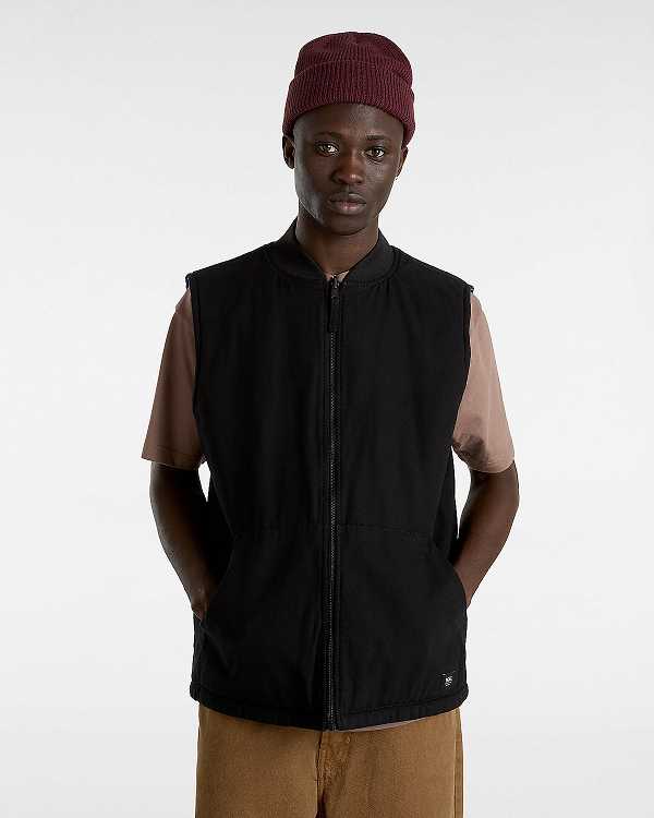 Black Women Vans Talbot Reversible Vest Canada | VN5026713