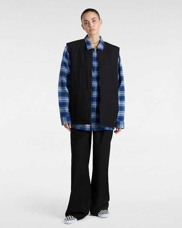 Black Women Vans Talbot Reversible Vest Canada | VN5026713