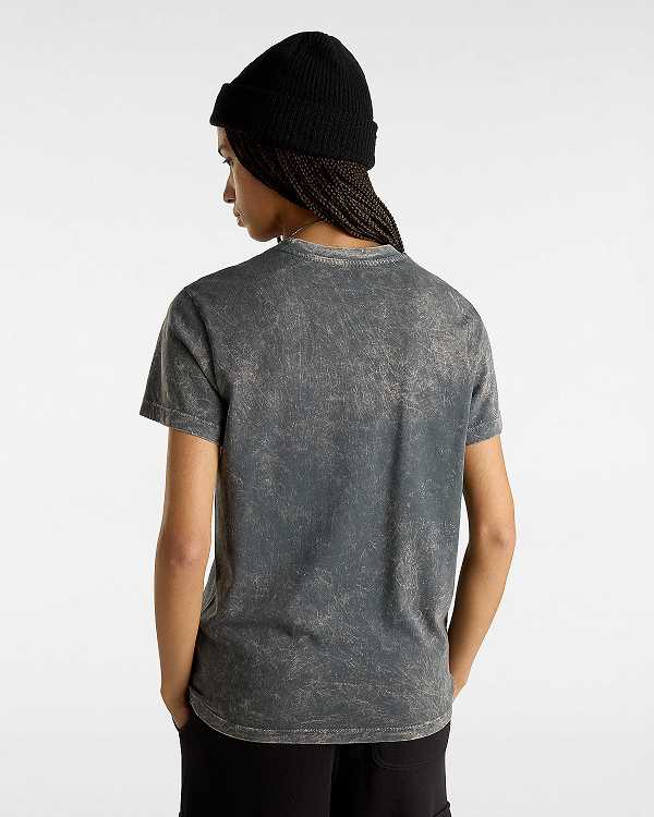 Black Women Vans Unibalance Boyfriend Fit T Shirts Canada | VN2468750