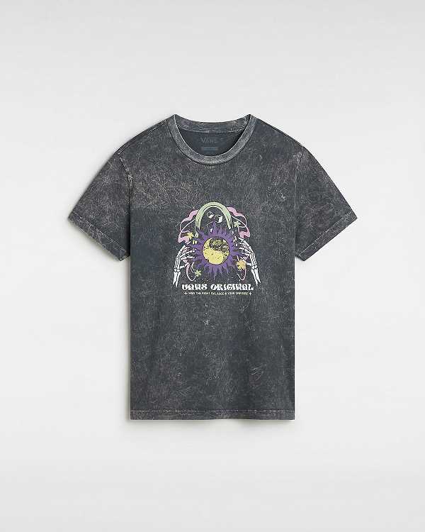 Black Women Vans Unibalance Boyfriend Fit T Shirts Canada | VN2468750
