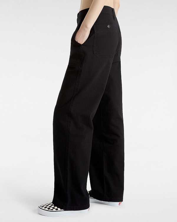 Black Women Vans Union Relaxed Carpenter Pants Canada | VN2568910