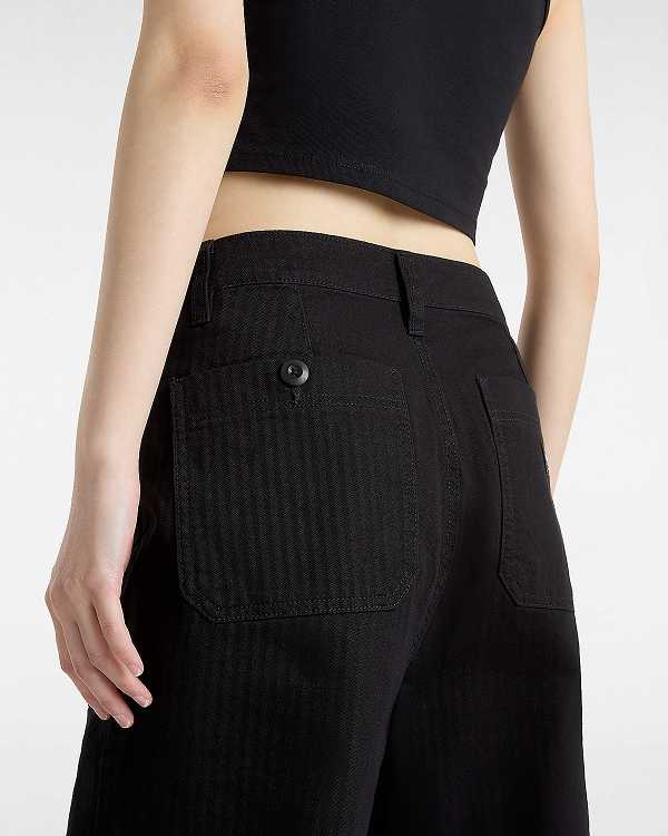 Black Women Vans Union Relaxed Carpenter Pants Canada | VN2568910