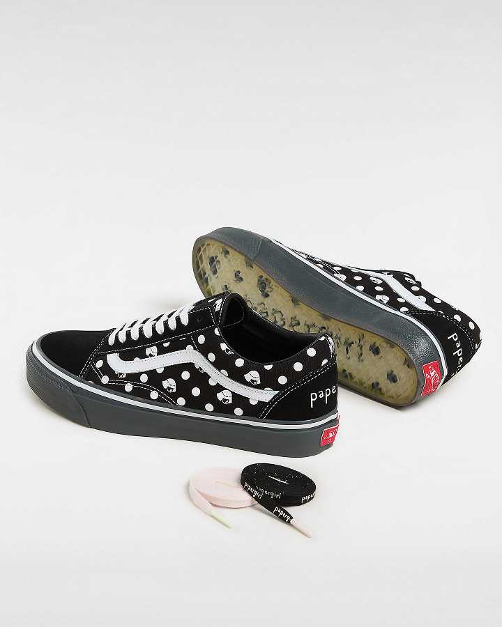 Black Women Vans Vans X Papergirl Old Skool Sneakers Canada | VN4376051
