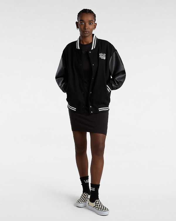 Black Women Vans Varsity Tank Dress Canada | VN6489753