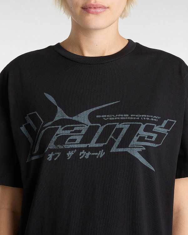 Black Women Vans Y2V T Shirts Canada | VN1264059