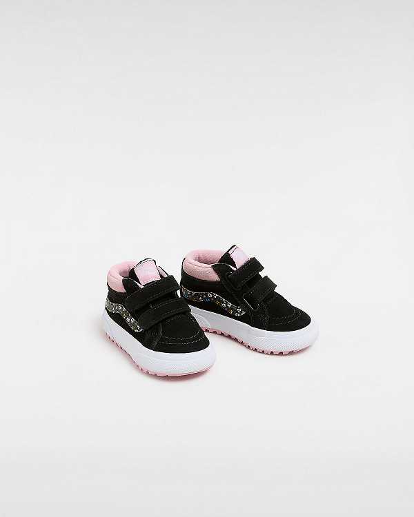 Black / Pink Kids' Vans MTE Sk8-Mid Reissue Hook and Loop (1-4 Years) Sneakers Canada | VN8123065