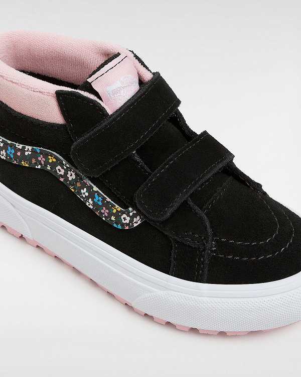 Black / Pink Kids' Vans MTE Sk8-Mid Reissue Hook and Loop (4-8 years) Sneakers Canada | VN3207985