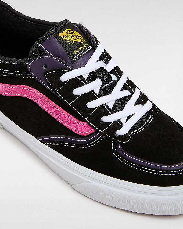 Black / Pink Women Vans Rowley Skate Shoes Canada | VN0721586