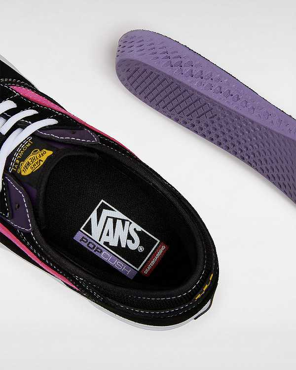 Black / Pink Women Vans Rowley Skate Shoes Canada | VN0721586
