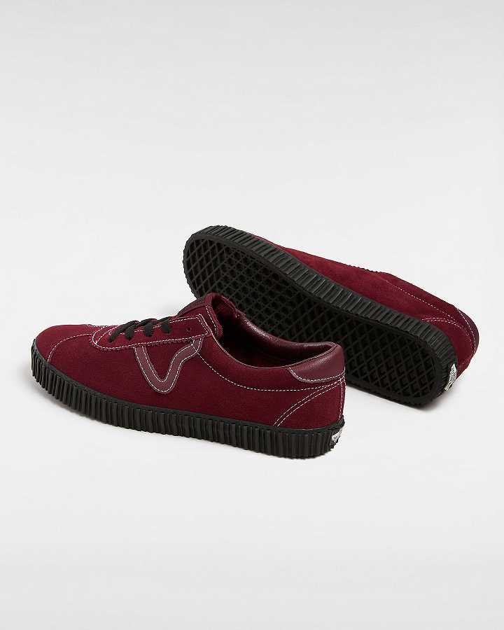 Black / Red Men Vans Sport Low Creeper Suede Sneakers Canada | VN7264390