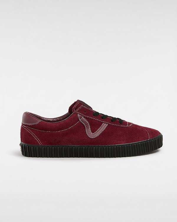 Black / Red Men Vans Sport Low Creeper Suede Sneakers Canada | VN7264390