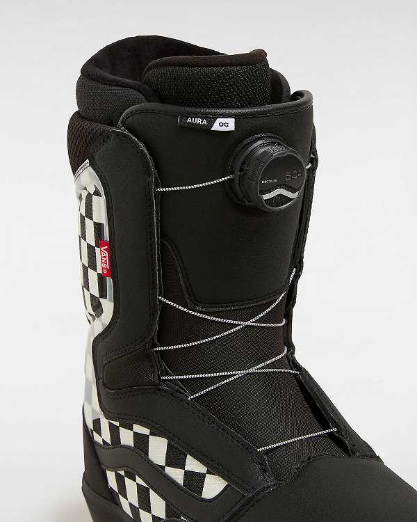 Black / White Men Vans Aura OG MTE Snowboard Boots Canada | VN8975013