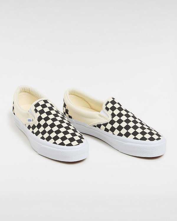 Black / White Women Vans Premium 98 Slip On Shoes Canada | VN5293761