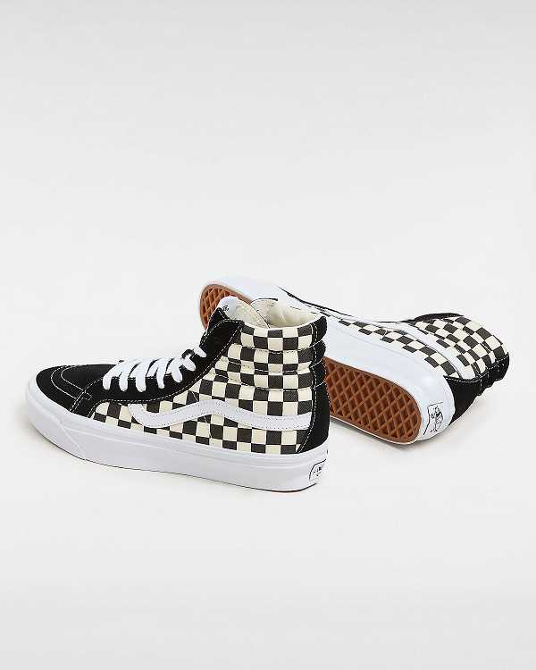 Black / White Women Vans Premium Sk8-Hi 38 Reissue Skate Shoes Canada | VN0352719