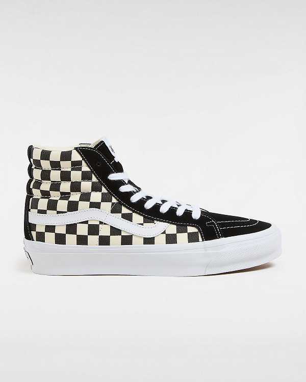 Black / White Women Vans Premium Sk8-Hi 38 Reissue Skate Shoes Canada | VN0352719