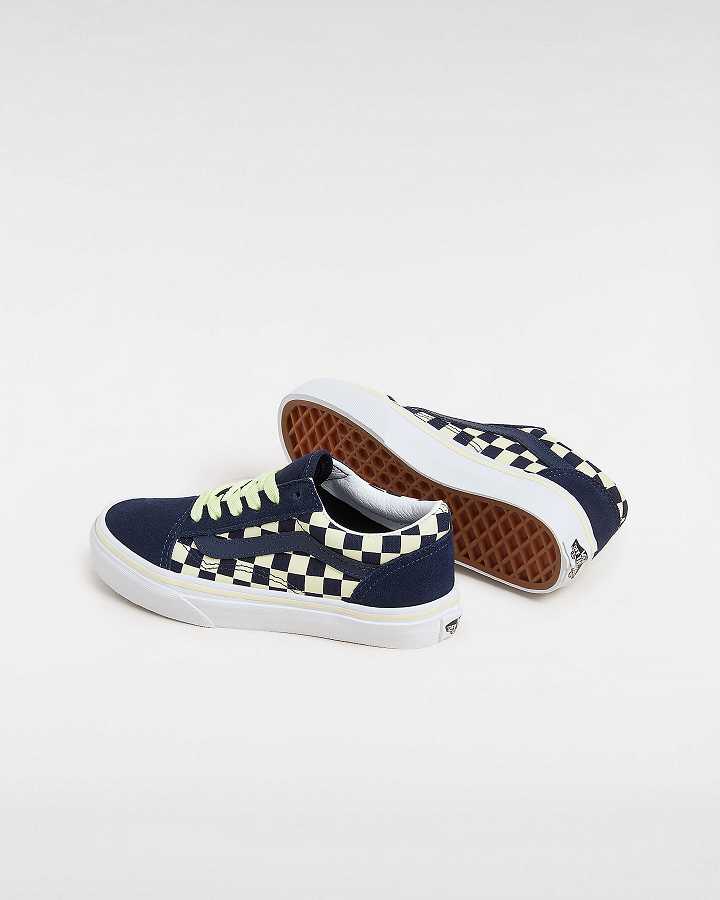 Blue Kids' Vans Old Skool (4-8 Years) Sneakers Canada | VN5760829