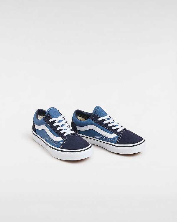 Blue Kids' Vans Old Skool (4-8 Years) Sneakers Canada | VN7986510