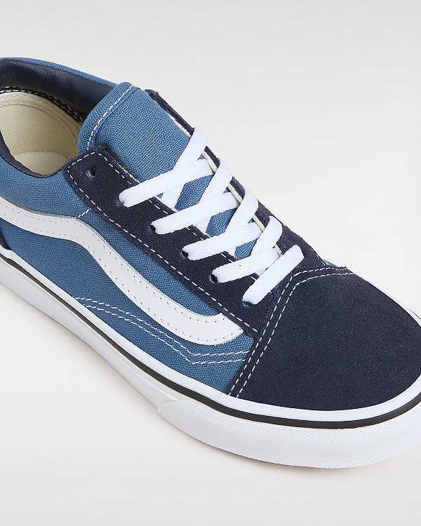 Blue Kids' Vans Old Skool (4-8 Years) Sneakers Canada | VN7986510