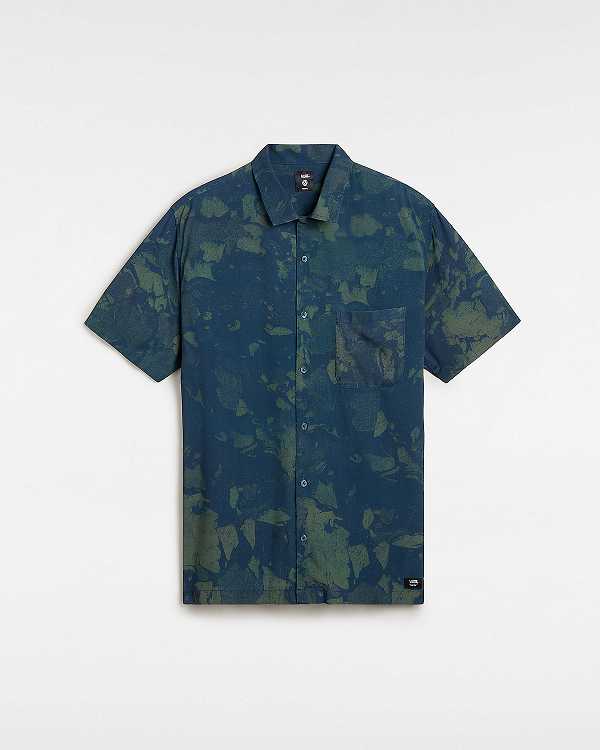 Blue Men Vans Camp Loose Collar Shirts Canada | VN0319587