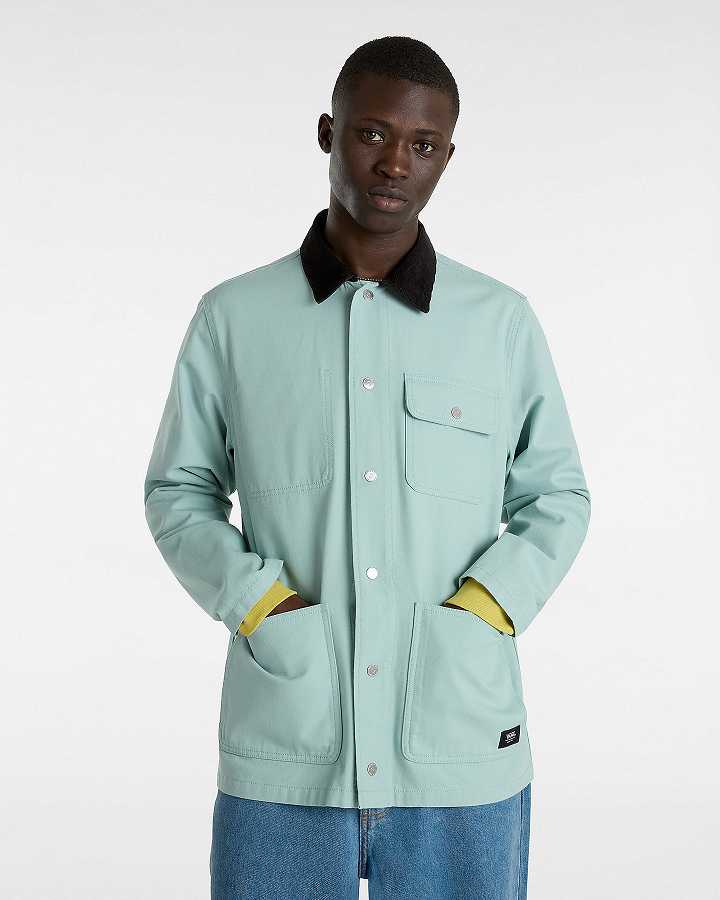 Blue Men Vans Drill Chore Coat Canada | VN1485079