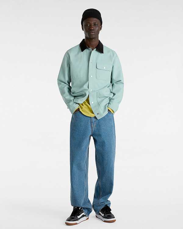 Blue Men Vans Drill Chore Coat Canada | VN1485079
