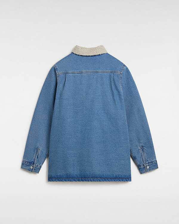 Blue Men Vans Drill Chore Denim Jacket Canada | VN2610874
