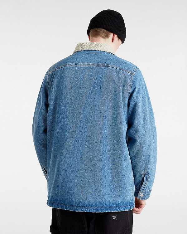 Blue Men Vans Drill Chore Denim Jacket Canada | VN2610874