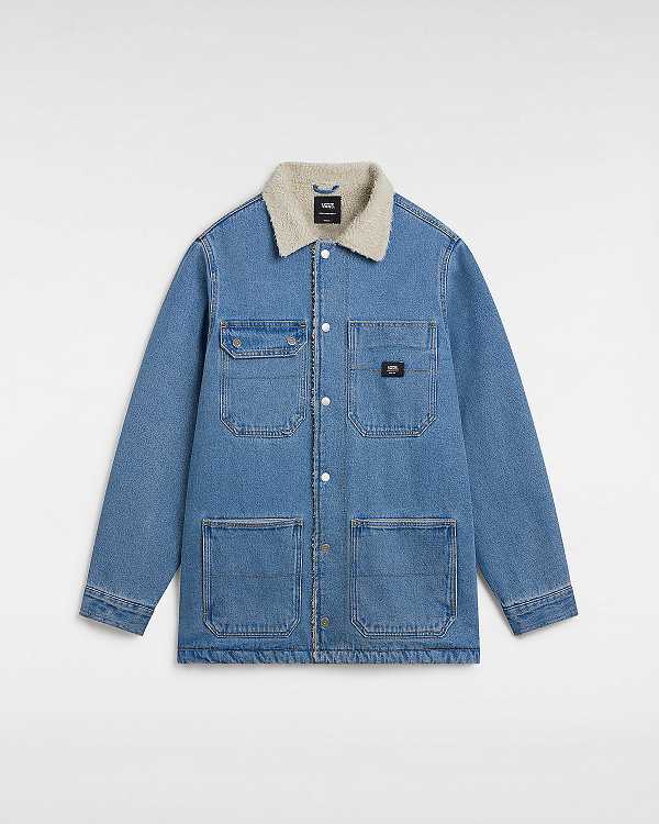 Blue Men Vans Drill Chore Denim Jacket Canada | VN2610874