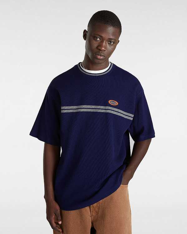 Blue Men Vans Galen Knit T Shirts Canada | VN6821059