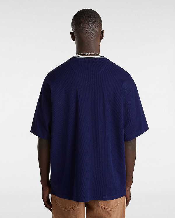 Blue Men Vans Galen Knit T Shirts Canada | VN6821059