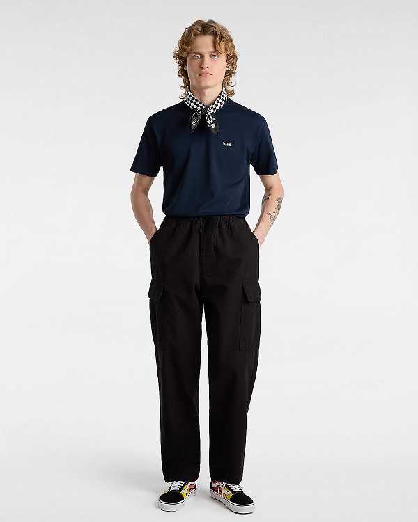 Blue Men Vans Left Chest Logo T Shirts Canada | VN7596412