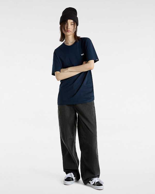 Blue Men Vans Left Chest Logo T Shirts Canada | VN7596412