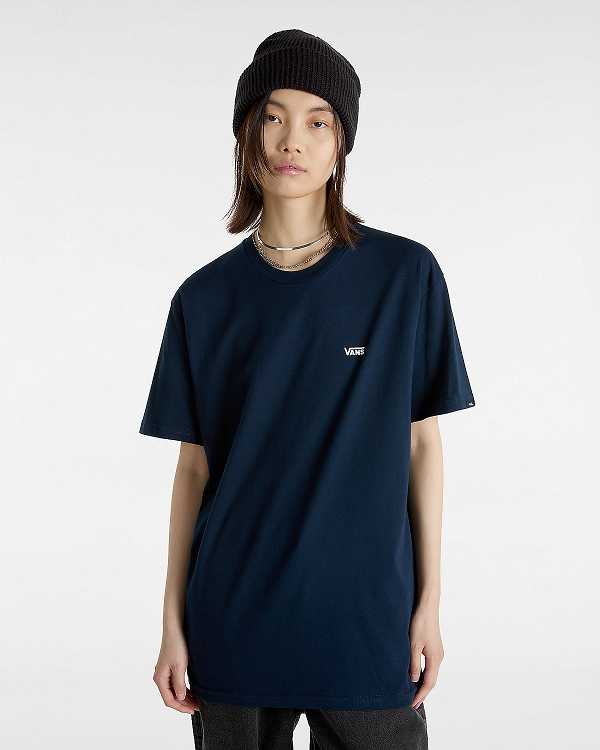 Blue Men Vans Left Chest Logo T Shirts Canada | VN7596412