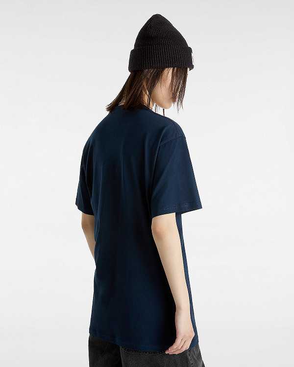 Blue Men Vans Left Chest Logo T Shirts Canada | VN7596412