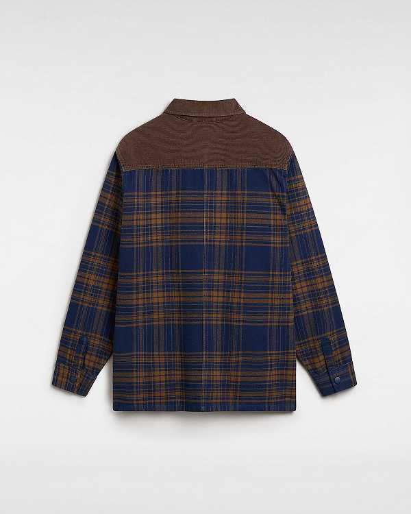 Blue Men Vans Nelson Heavyweight Shacket Shirts Canada | VN1957084