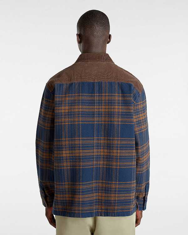 Blue Men Vans Nelson Heavyweight Shacket Shirts Canada | VN1957084