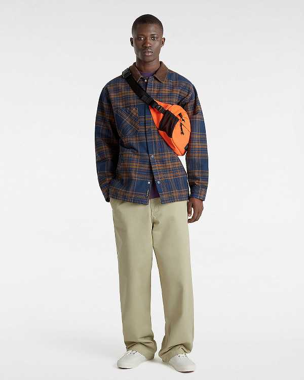 Blue Men Vans Nelson Heavyweight Shacket Shirts Canada | VN1957084