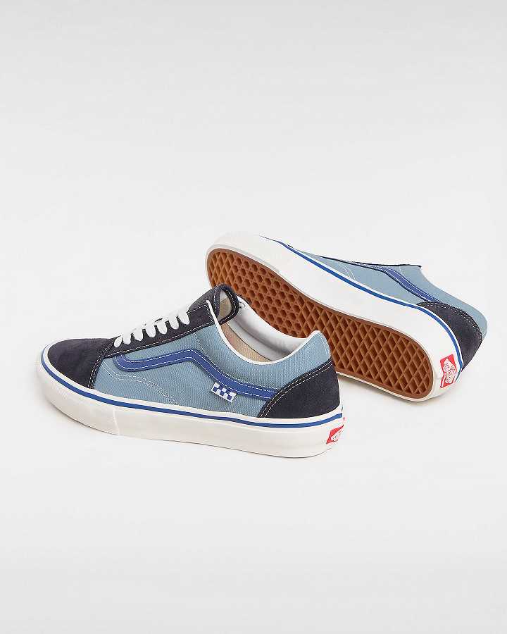 Blue Men Vans Old Skool Skate Shoes Canada | VN4238160