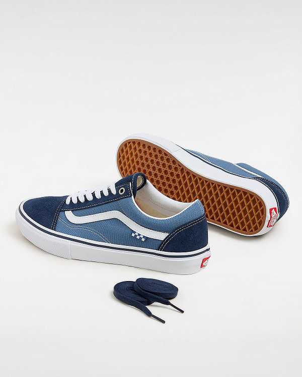 Blue Men Vans Old Skool Skate Shoes Canada | VN9407618