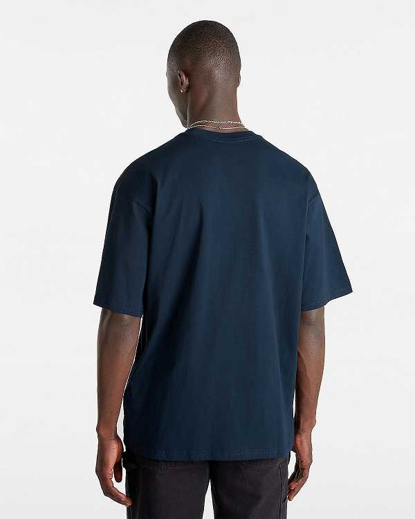 Blue Men Vans Retro Hook and Loop T Shirts Canada | VN9514207