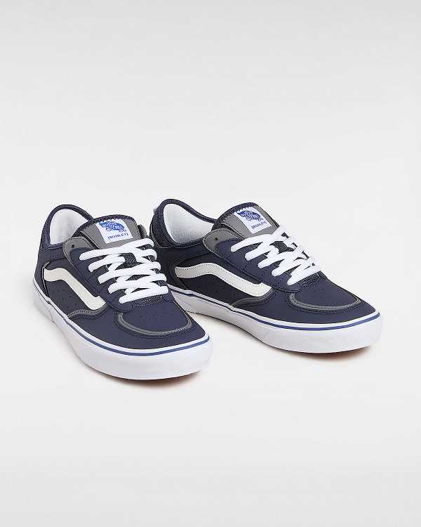 Blue Men Vans Rowley Skate Shoes Canada | VN0618593