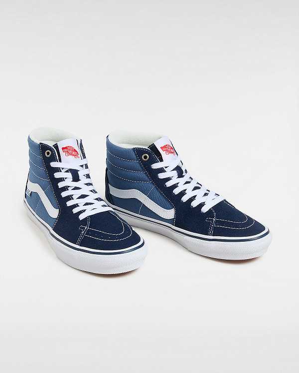 Blue Men Vans Sk8-Hi Skate Shoes Canada | VN8350279