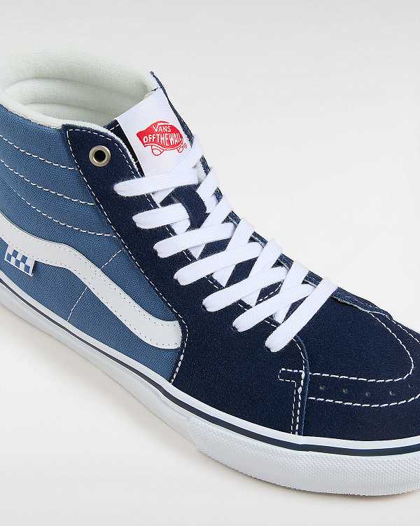 Blue Men Vans Sk8-Hi Skate Shoes Canada | VN8350279